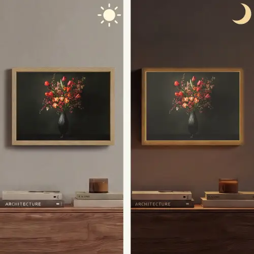 Bloemen - Takken - Boeket Light Box met batterij (Wandlamp) middel -sfeer3