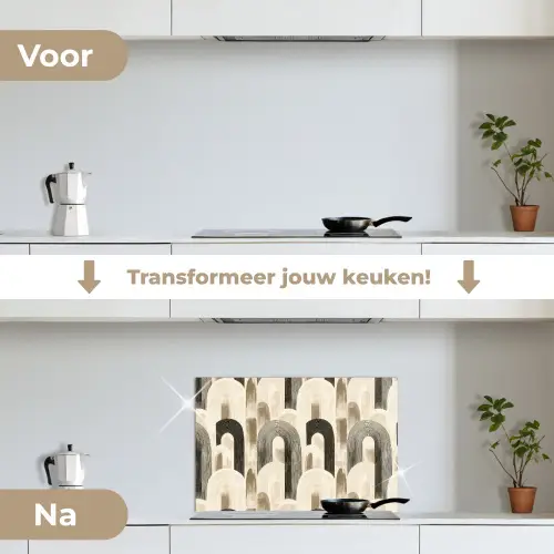 Abstract - Patroon - Bogen keuken achterwand spatscherm klein 900 -voor_na_NL