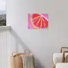 Grapefruit - Geschilderd - Roze - Strepen tuinposter los doek klein -sfeer8