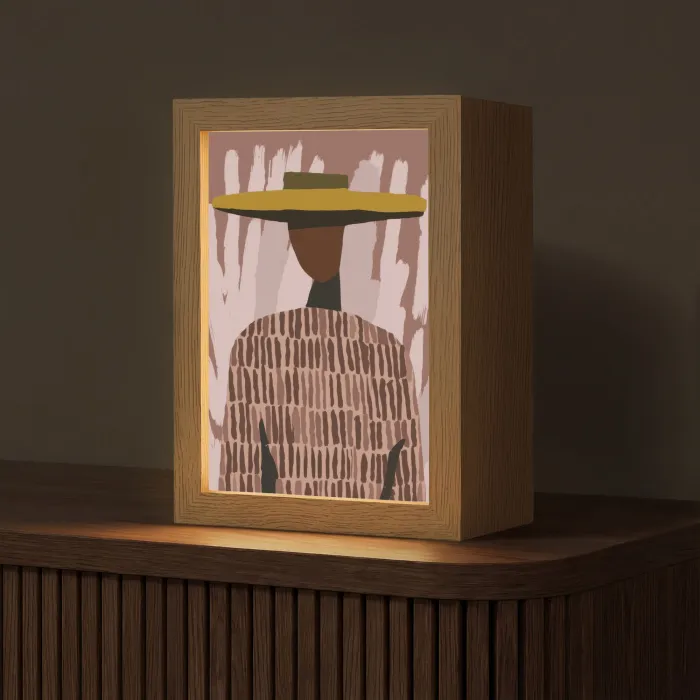 Abstract - Figuur - Illustratie - Hoed Light Box met kabel (Tafellamp) klein -z3d_website