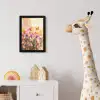 Vlinders - Oranje - Bloemen fotolijst zwart zonder passe partout klein -usfeer4_kinderkamer