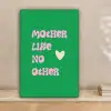 Tekst - Hartje - Moeder - Groen canvas 2cm klein -sfeer1
