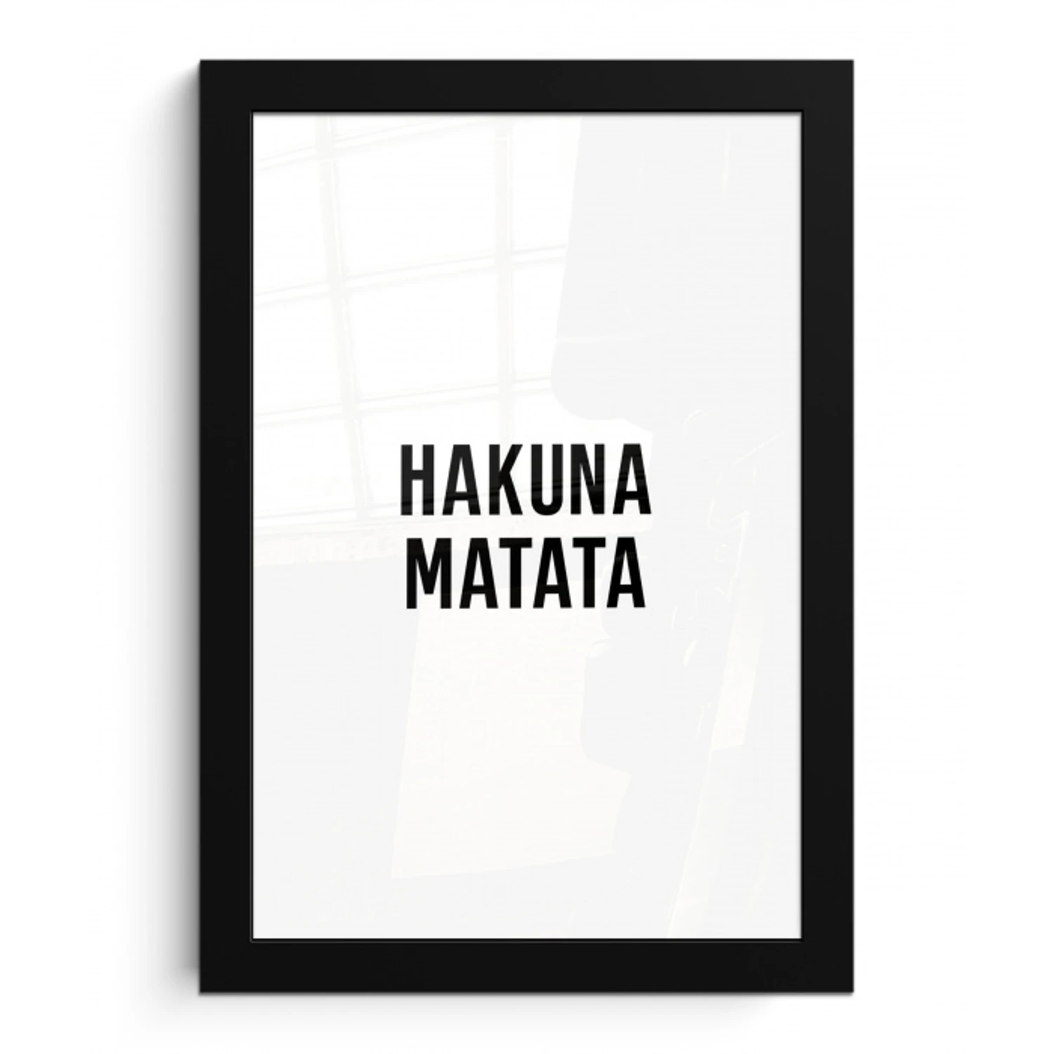 Quotes - Hakuna matata - Kinderen - Baby - Tekst fotolijst zwart zonder passe partout klein -3d