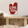 Loveyou - Hart - Rood aluminium wit klein -sfeer3