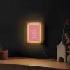 BBQ - Quote - Roze - Zomer Light Box met kabel (Wandlamp) klein -sfeer1