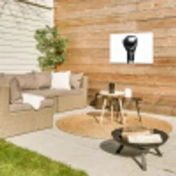 Bokshandschoen - Zwart - Hand Tuinposter op houten frame 2 cm dik klein -sfeer2