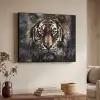 Tijger - Dieren - Portret - Luxe - Zwart Textielframe - compleet frame klein -sfeer3