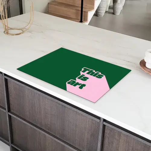 This is art - Schaduw - Roze Inductie beschermer vinyl 3mm klein -sfeer8