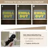 Chill out - Geel - Blauw Light Box met batterij (Wandlamp) middel -USP_dimbaarNL