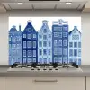 Aquarel - Grachtenpanden - Delfts - Blauw keuken achterwand spatscherm klein -3d_website