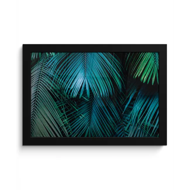 Bladeren - Tropisch - Jungle fotolijst zwart zonder passe partout klein -3d