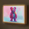 Beer - Kleurrijk - Dier Light Box met batterij (Wandlamp kind) middel -z3d_website