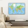 Wereldkaart - Topografie - Atlas - Kids - Jongetje - Meisjes canvas 2cm klein -sfeer6