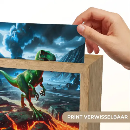 Dino - Lava - Groen - Jongens Light Box met kabel (Kinderlampje) klein -USP_websiteprintNL