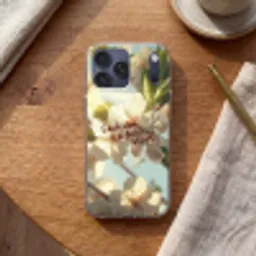 Bloesems - Zonlicht - Quote - Wit Telefoonhoesje iPhone 17 Pro Max klein -sfeer1