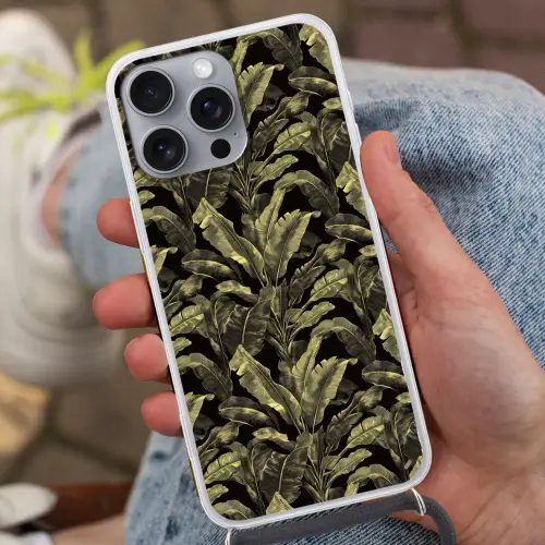 Botanisch - Bladeren - Groen Hoesje iPhone 16 Pro Max met koord klein 804 -sfeer3