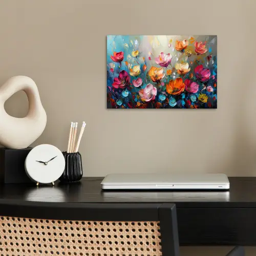 Klaprozen - Bloemen - Kunst - Botanisch poster papier klein -sfeer1