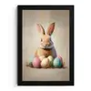 Paashaas - Pastel - Eieren fotolijst zwart zonder passe partout klein -3d