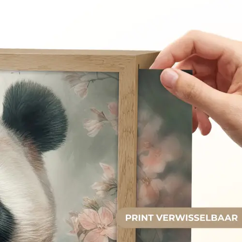 Panda - Dieren - Bloemen - Planten Light Box met batterij (Wandlamp) middel -USP_websiteprintNL