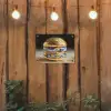Delftsblauw - Goud - Burger tuinposter los doek klein -sfeer1