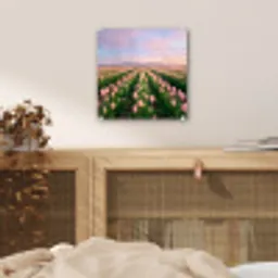 Tulpen - Landschap - Roze plexiglas 5mm klein -sfeer4