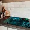Palmblad - Tropisch - Natuur - Jungle Inductie beschermer vinyl 3mm klein -sfeer3