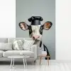 Koe - Zwart - Wit - Kok fotobehang vinyl groot -woonkamer