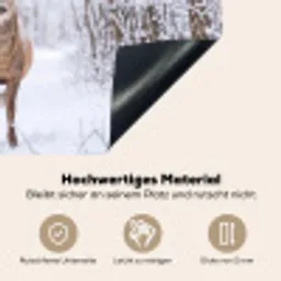 Hert - Winter - Bos - Natuur - Wit Inductie beschemer met haakjes klein -ky-onderkant-de
