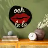 Lip - Rood - Quote Wandcirkel Organisch Forex 3mm klein -sfeer2