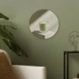 Matcha - Glas - Groen - Minimalistisch Akoestische PET Vilt - Rond klein -sfeer2