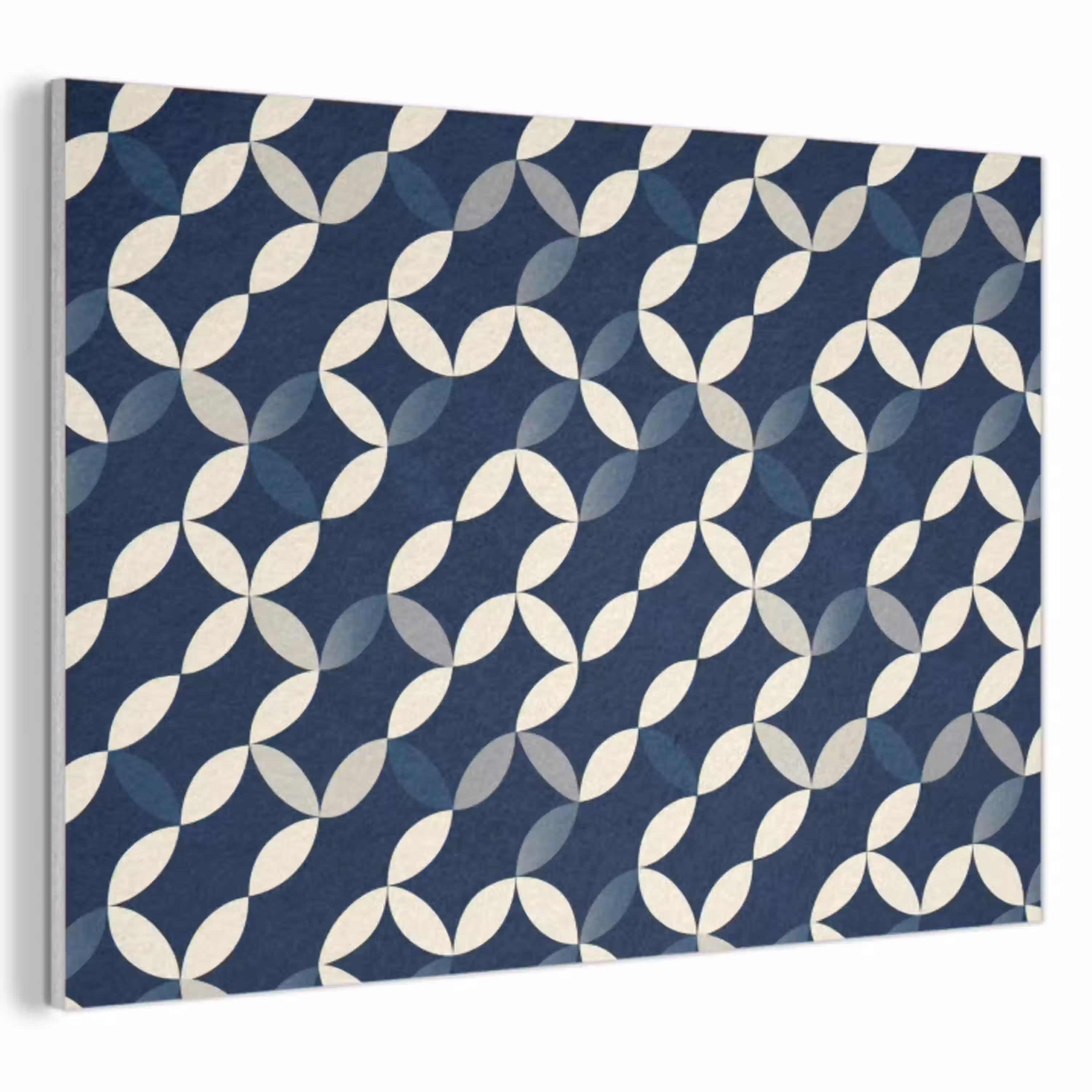 Abstract - Patroon - Blauw PET vilt klein 837 -3d