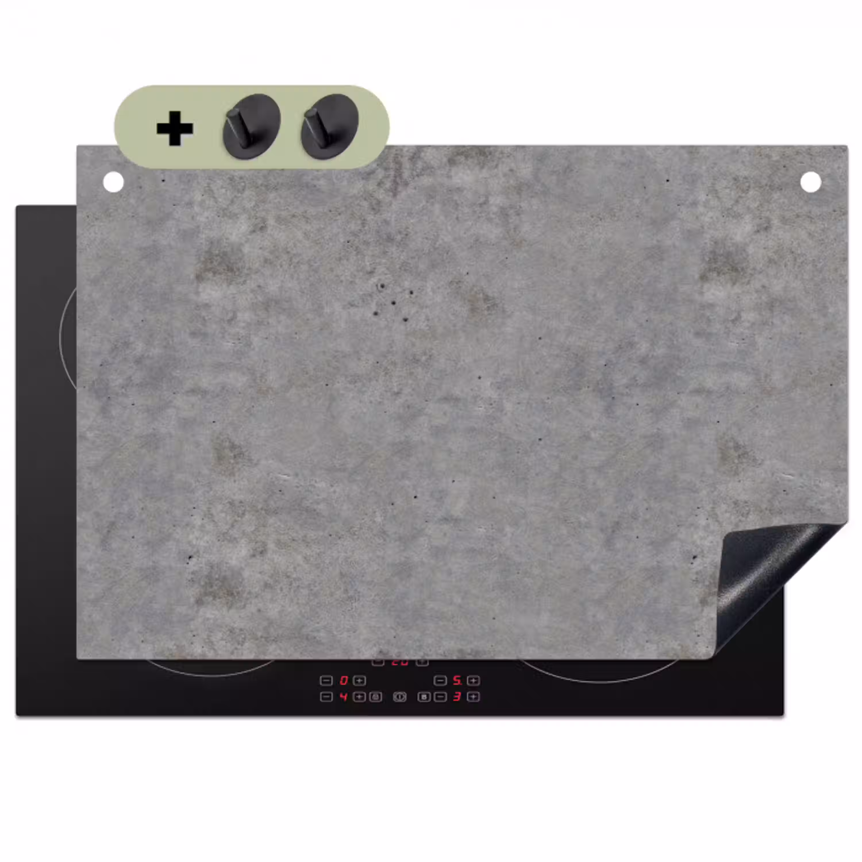 Beton - Industrieel - Patronen Inductie beschemer met haakjes klein 777 -3d