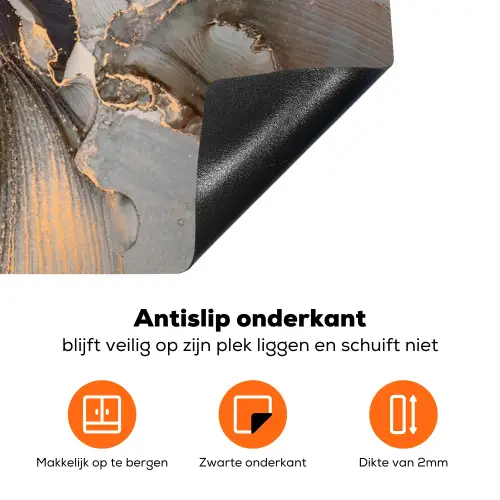 Aarde Ontmoet Metaal Inductie beschermer vinyl 3mm klein -zzzzzzz-td-onderkant