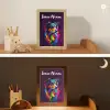 Hond - Kleurrijk - Dier - Dierenhoofd Light Box met kabel (Kinderlampje) klein -sfeer3_kind