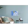 Minimalistisch - Organisch patroon - Blauw Muursticker klein -plant