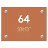 Terracotta - Modern Naambord Rechthoek middel -3d
