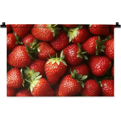 Aardbei - Fruit - Rood Wandkleed katoen klein -zz3d