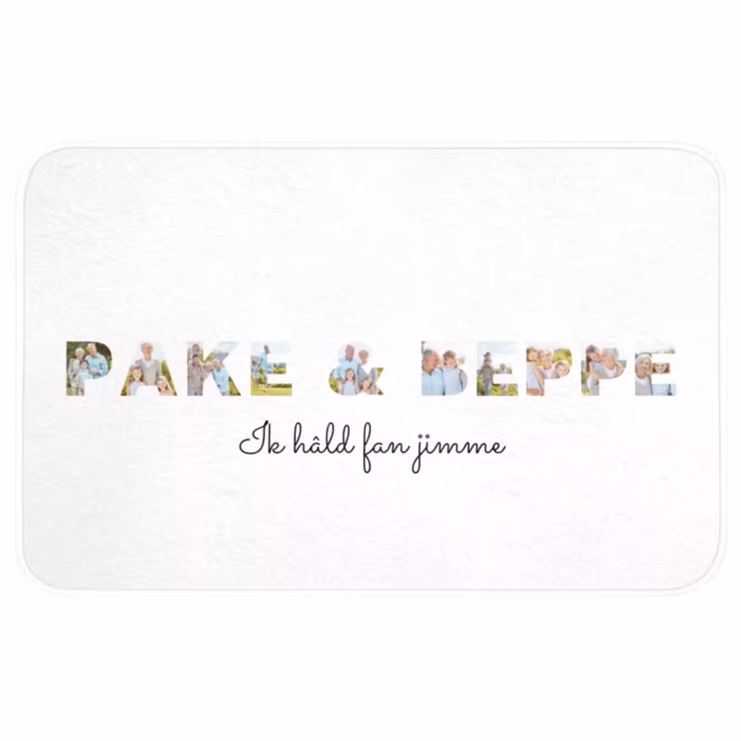 Gepersonaliseerde Wc Mat - Pake & Beppe - Lettercollage