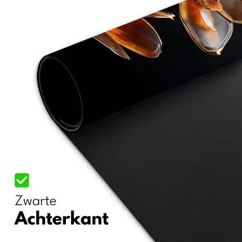 Bloem - Orchidee - Oranje Muismat XXL klein -sfeer2
