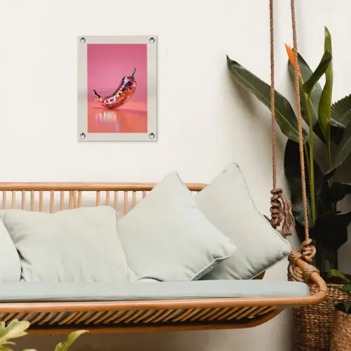 Disco - Peper - Roze tuinposter los doek klein -sfeer7