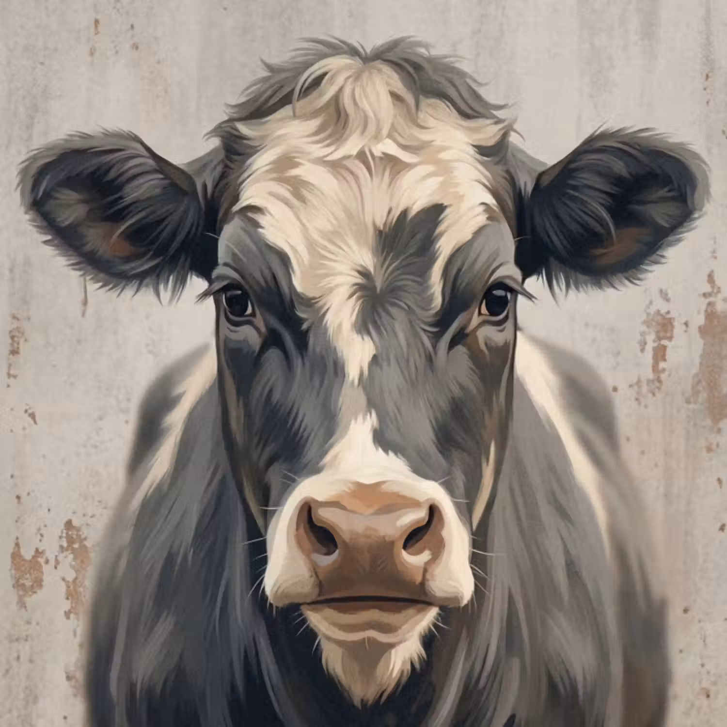 Tapete - Kuh - Porträt - Tiere - Modern