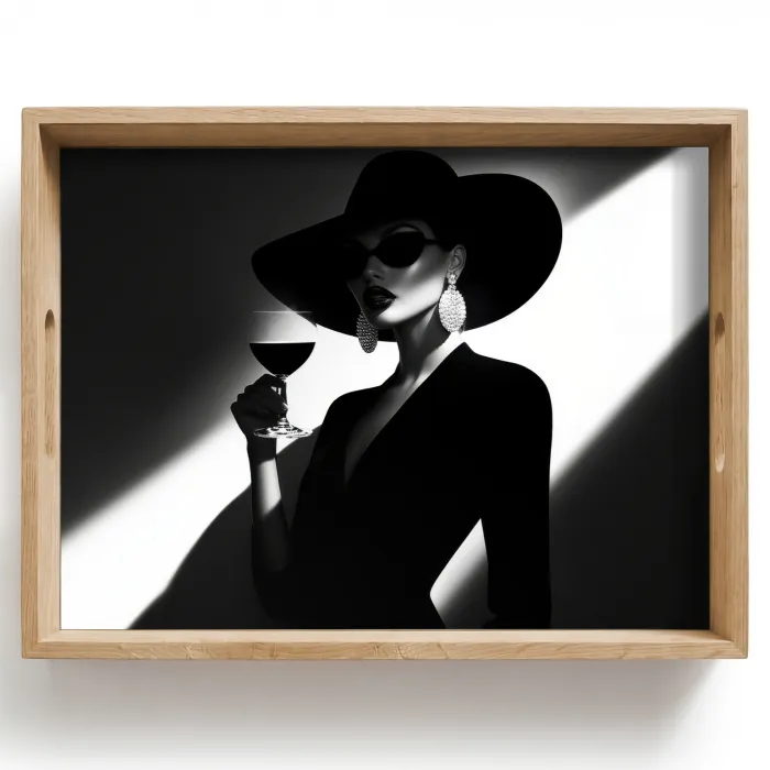 Vrouw - Wijn - Chic Dienblad Rechthoek middel -z3d_shopping