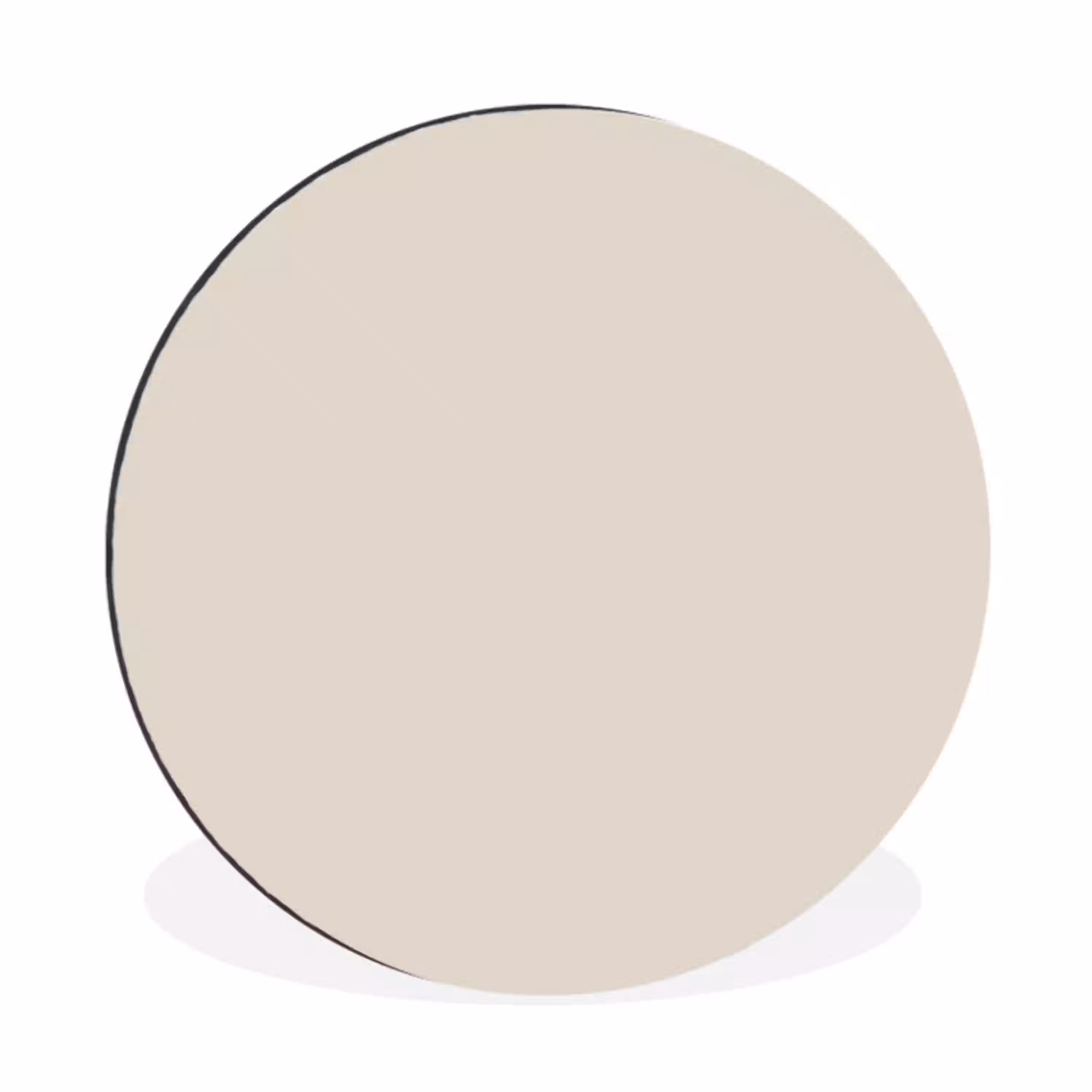 Fresh - Linen - Nude Wandcirkel aluminium klein 190 -3d