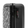Zwart wit zebrapatroon met golvende strepen NBS - Handbagage koffer - Volwassenen Unisex middel -slot