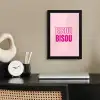 Bisou - Roze - Minimalistisch fotolijst zwart zonder passe partout klein -sfeer1