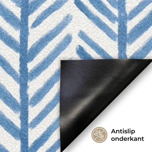 Patroon - Streep - Blauw Deurmat klein 898 -antislip_NL