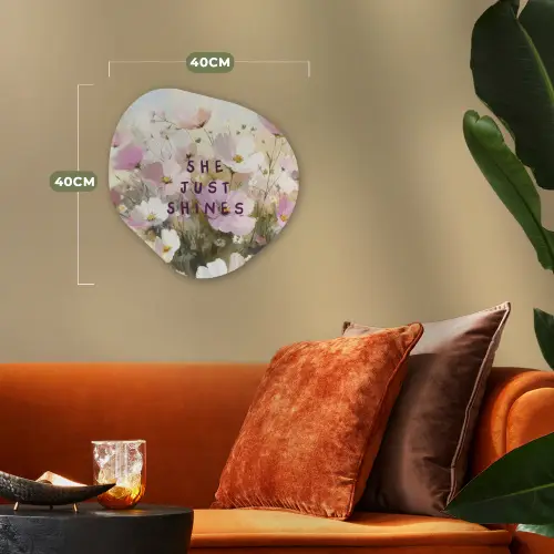Quote - Bloemen - Schilderachtig Wandcirkel Organisch Forex 3mm klein -sfeer3