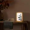 Plant - Bladeren - Minimalistisch - Zwart Light Box met kabel (Tafellamp) klein -sfeer4