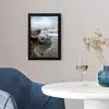 Schelp - Strand - Blauw - Zee fotolijst zwart zonder passe partout klein -sfeer4