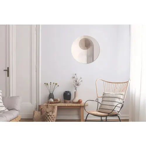 Minimalistisch - Cirkel - Lichtgrijs Wandcirkel aluminium klein -woonkamer